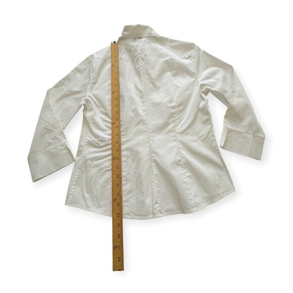 Vintage 90s White Cotton Button Down Shirt Italy AND Size 46 L Never Worn - Picture 10 of 11